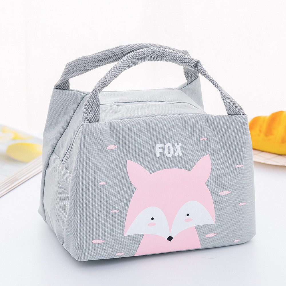 (Mẫu Mới)Túi Đựng Hộp Cơm Hình Con Vật Xinh Xắn Hiện Đại Giữ Nhiệt Đẹp Bền (Dáng Ngang)