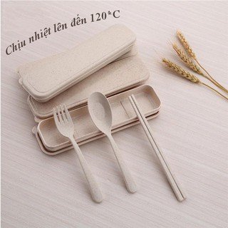 Bộ Thìa, Dĩa, Đũa 3 Chi Tiết Lúa Mạch ( Ảnh Thật Ở Cuối )