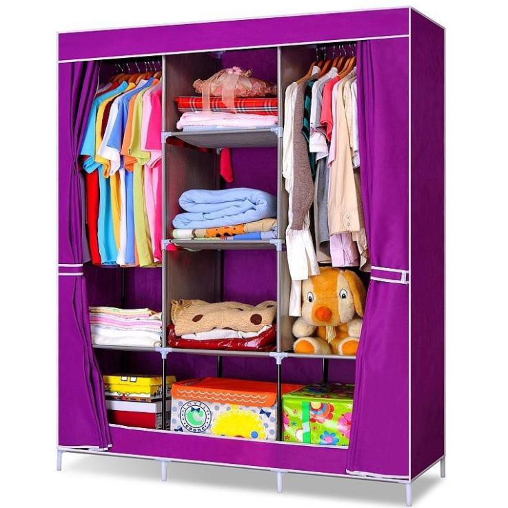 Tủ Vải 3 Buồng 8 Ngăn Cao Cấp