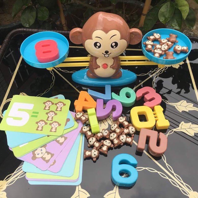 Bộ Đồ Chơi Cân Bằng Toán Học ♥️ Freeship ♥️ Bộ Đồ Chơi Cho Bé, Đồ Chơi Hình Khỉ