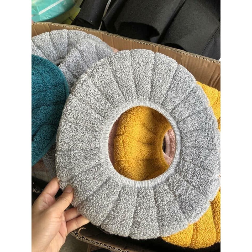 ♥️Freeship♥️ Miếng Lót Bồn Cầu Nỉ Bông Chống Lạnh