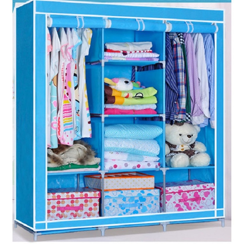 Tủ Vải 3 Buồng 8 Ngăn Cao Cấp