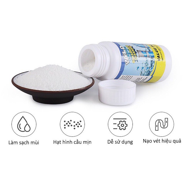 [Free Ship] Bột Thông Tắc Cống Dạng Lọ