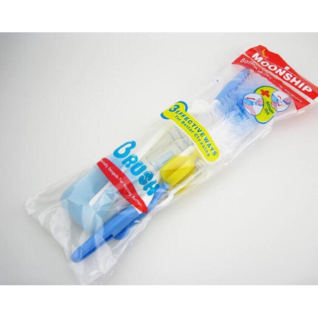 Đồ Dùng Cho Bé ♥️Freeship♥️ Cọ Bình Sữa Moonship 4 Chi Tiết