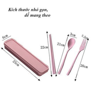 Bộ Thìa, Dĩa, Đũa 3 Chi Tiết Lúa Mạch ( Ảnh Thật Ở Cuối )