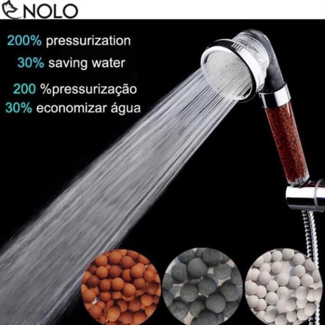 Vòi Sen Đá Khoáng Tăng Áp Nano Chất Liệu Inox Kèm Dây