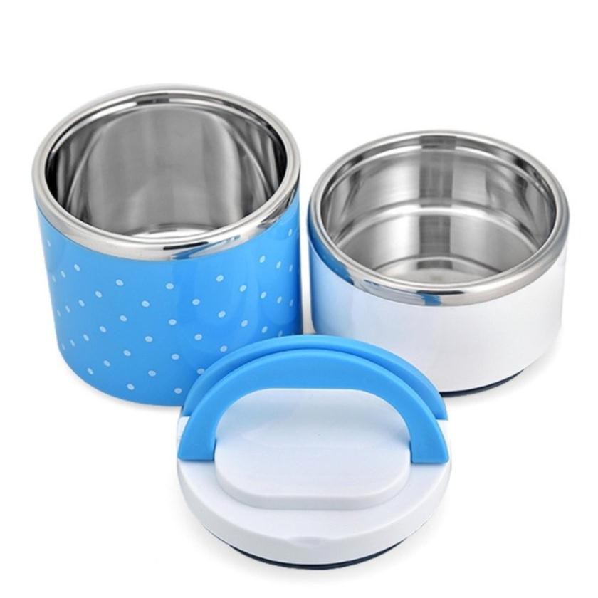 Hộp Cơm [Free Ship] Hộp Cơm Giữ Nhiệt 2 Tầng Lunch Box 930Ml (Nhiều Màu)