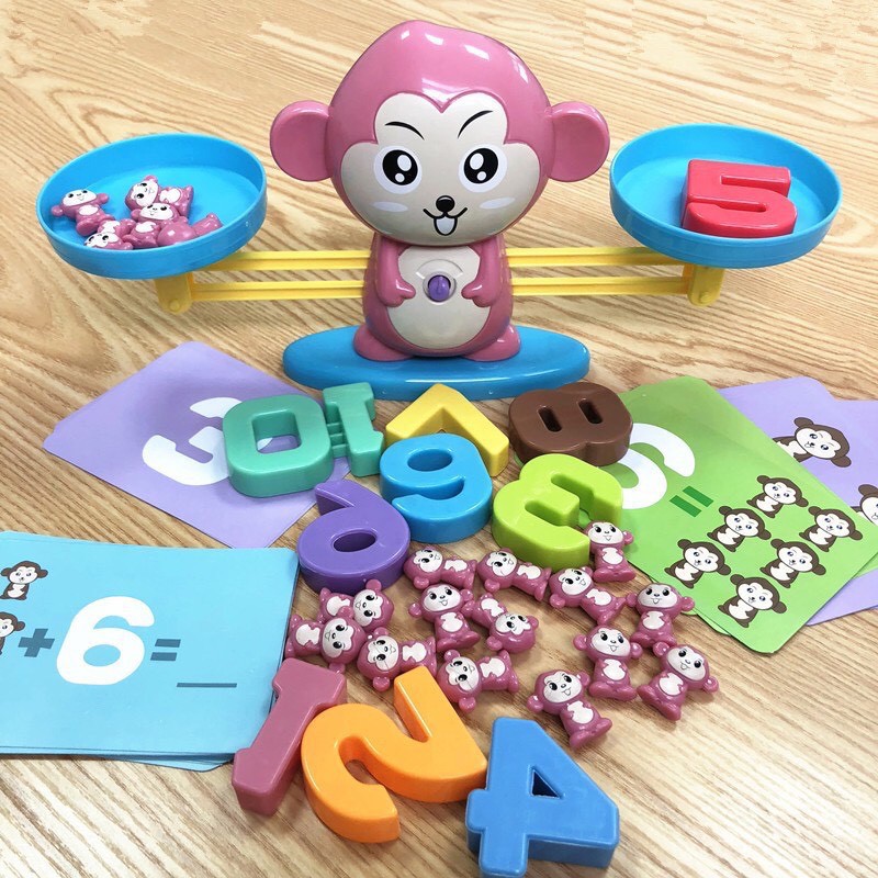 Bộ Đồ Chơi Cân Bằng Toán Học ♥️ Freeship ♥️ Bộ Đồ Chơi Cho Bé, Đồ Chơi Hình Khỉ