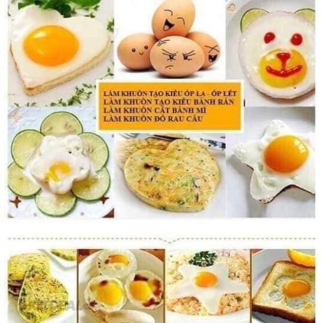 [Free Ship] Khuôn Trứng Tạo Hình Set 4 Món