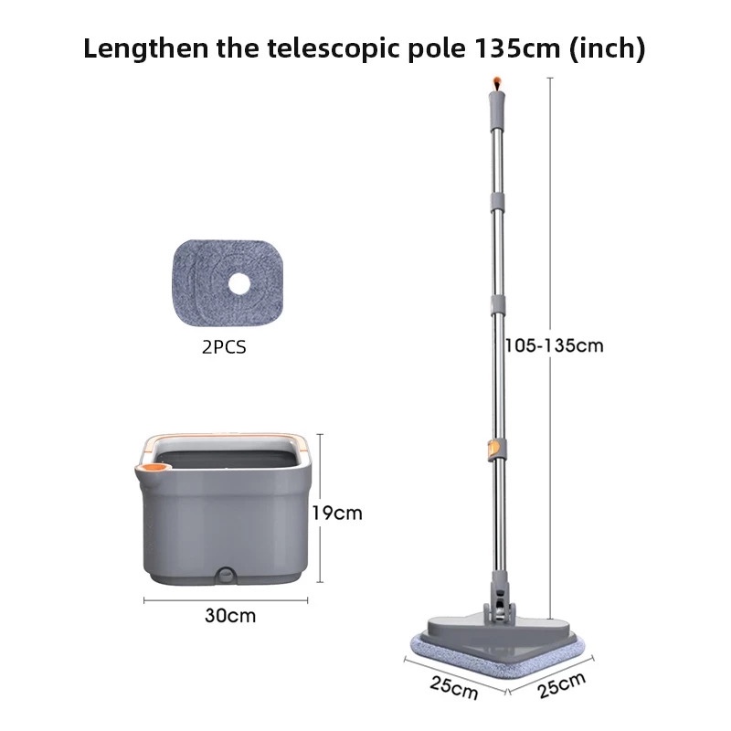 Cây Lau Nhà Tự Vắt Thông Minh Chổi Lau Nhà Tách Nước Bẩn 360 Độ Cao Cấp Bộ Lau Nhà Thông Minh Thế Hệ Mới K9