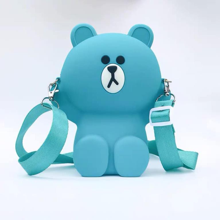 [Free Ship] Túi Gấu Brown Đeo Chéo Silicon Siêu Hót ( 2 Dây)