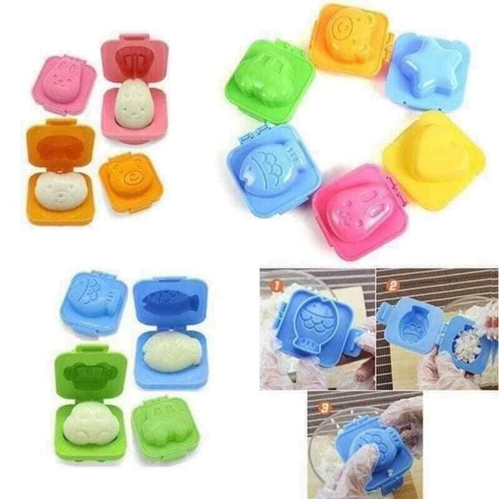 Khuôn Cơm Hình Thú ♥️ Freeship ♥️ Khuôn Cơm Hình Thú Ngộ Nghĩ Nhiều Màu Sắc