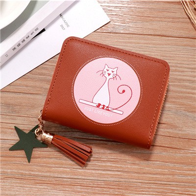 [Freeship] Ví Ngắn Cầm Tay Mini Nữ Hình Mèo