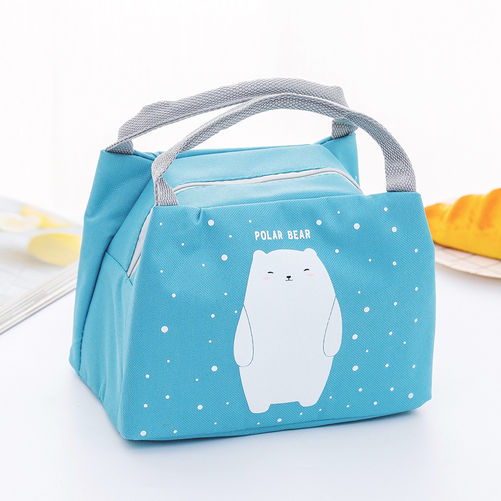 (Mẫu Mới)Túi Đựng Hộp Cơm Hình Con Vật Xinh Xắn Hiện Đại Giữ Nhiệt Đẹp Bền (Dáng Ngang)