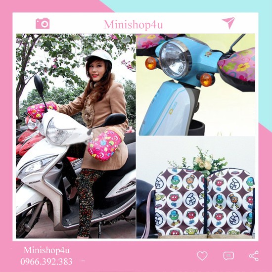 Găng Tay🔐[ Freeship ] 🔐 Găng Tay Phao Đi Xe Máy Mùa Đông Lót Nỉ