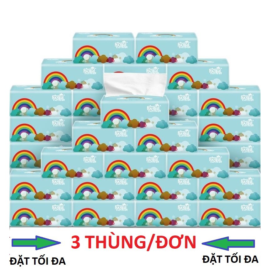 30 Gói Giấy Ăn Gấu Trúc/ Giấy Ăn Cầu Vồng Xin Mier Siêu Dai