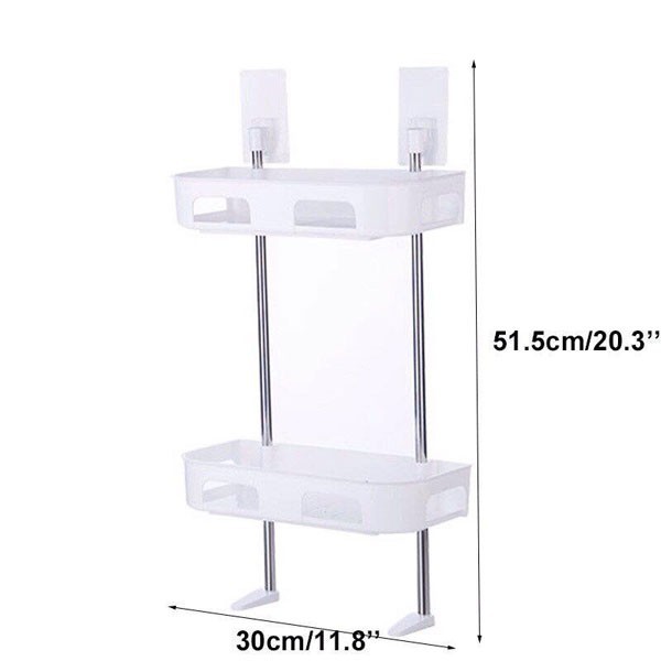 Kệ Gác Sau Bồn Cầu 2 Tầng Kiêm Để Đồ Nhà Tắm 2 Tầng