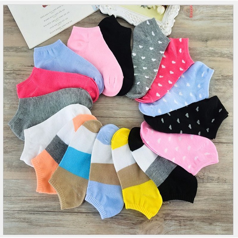 Set 5 Đôi Vớ Tất Nữ Hàng Đẹp Trái Tim