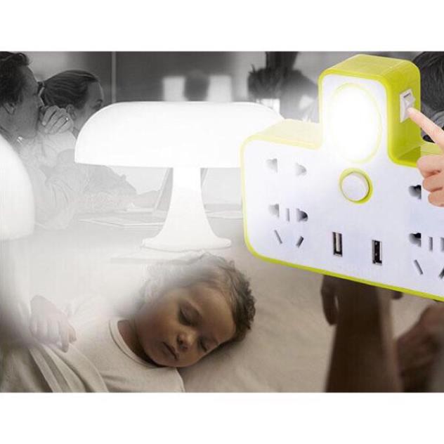Ổ Cắm Điện Đa Năng Kèm Đèn Ngủ
