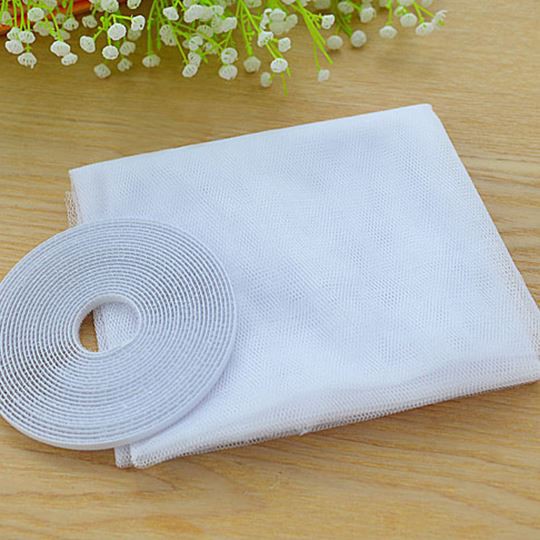 Lưới Chống Muỗi Côn Trùng [Free Ship] Dán Cửa Sổ Vô Hình Sợi Thủy Tinh Lỗ Siêu Nhỏ Ngăn Bụi 1.3M X 1.5M