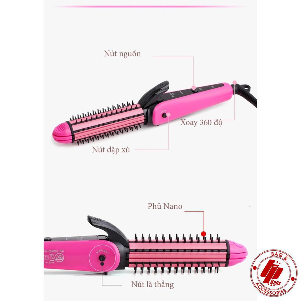 Lược Điện Tạo Kiểu Tóc Nova 3 Trong 1 Tồn 0