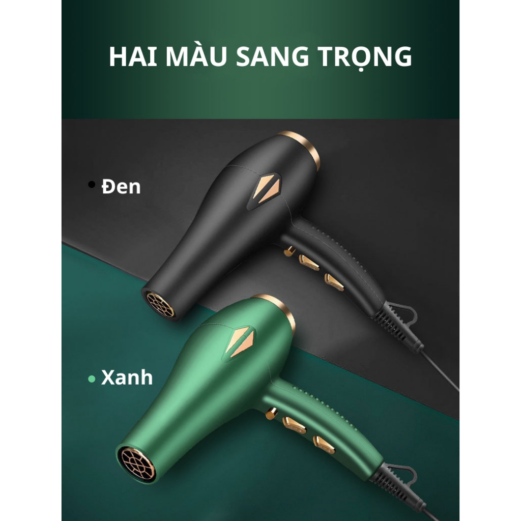 Máy sấy  tóc tạo kiểu chuẩn salon 2000w  công suất lớn sấy nóng lạnh 2 chiều hàng nội địa cao cấp.
