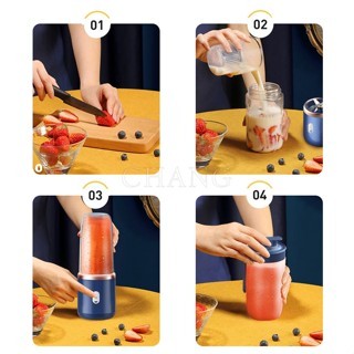 Máy Xay Sinh Tố Hoa Quả Cầm Tay JUICING CUP 6 lưỡi xoay (300ml)Pin Sạc USB Siêu Tiện Lợi Tặng Kèm cốc
