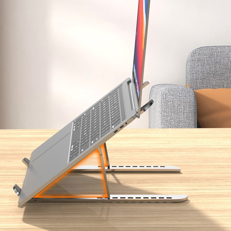 Giá đỡ laptop stand hợp kim nhôm 16INCH hỗ trợ tản nhiệt công thái học, gấp gọn chỉnh độ cao ipad macbook surface 7 nấc