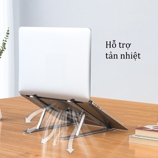 Giá đỡ laptop stand hợp kim nhôm 16INCH hỗ trợ tản nhiệt công thái học, gấp gọn chỉnh độ cao ipad macbook surface 7 nấc