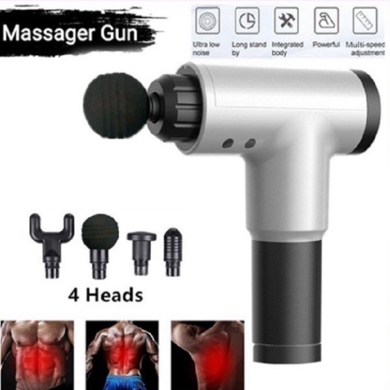 Máy Massage Cầm Tay Có 4 Đầu Massage và 6 chế độ Massage Lưng, Cổ, Vai, Gáy