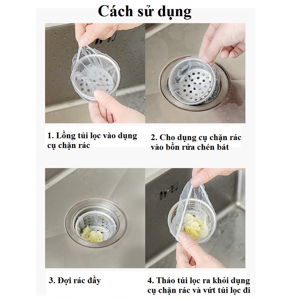 Combo 100 Túi Lọc Bồn Rửa Bát