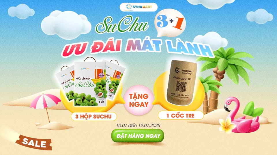 SuChu 3+1 – Mua từ 3 Hộp Trở Lên Tặng Cốc Tre SYNAMART Độc Quyền!