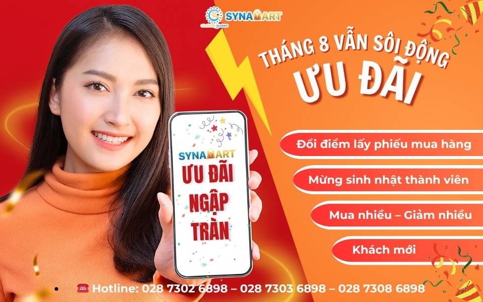 🌟 Tháng 8 Vẫn Sôi Động Ưu Đãi Tại SYNAMART!