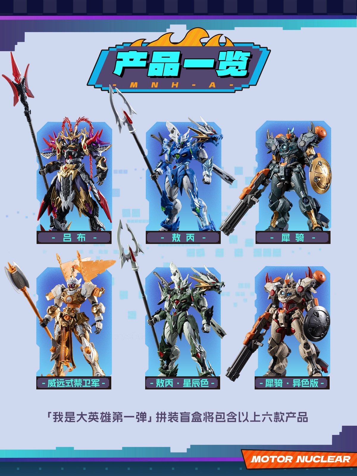 Đặt trước Set Blind Box 1/144 MNH-A Model Kit - Motor Nuclear - Về vào tháng