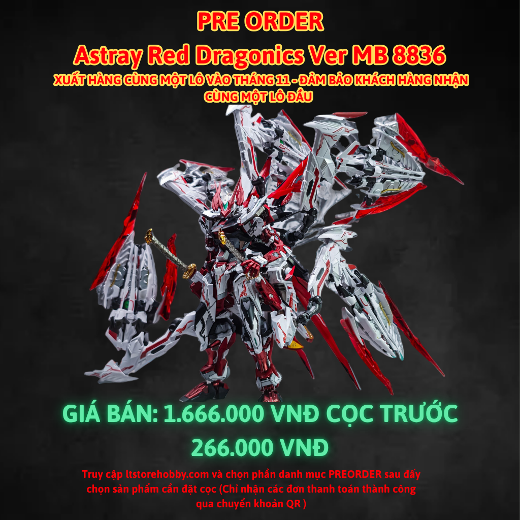 Đặt trước Astray Red Dragonics Ver MB 8836 - 60 Runner tặng kèm phụ kiện