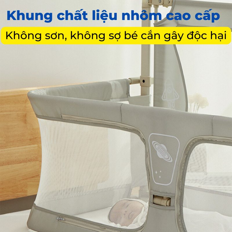 Quây Cũi Ngủ Chung Giường Cho Bé LeeOeeVee