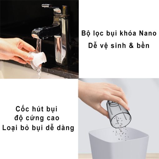 Máy hút bụi cầm tay mini đa năng, hút bụi ô tô, giường, lông chó mèo