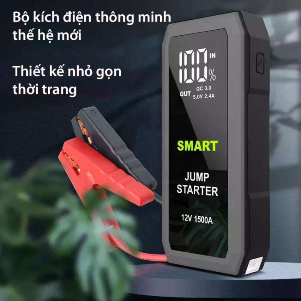 Bộ kích điện ô tô, kích bình ắc quy ô tô 12V/1500A