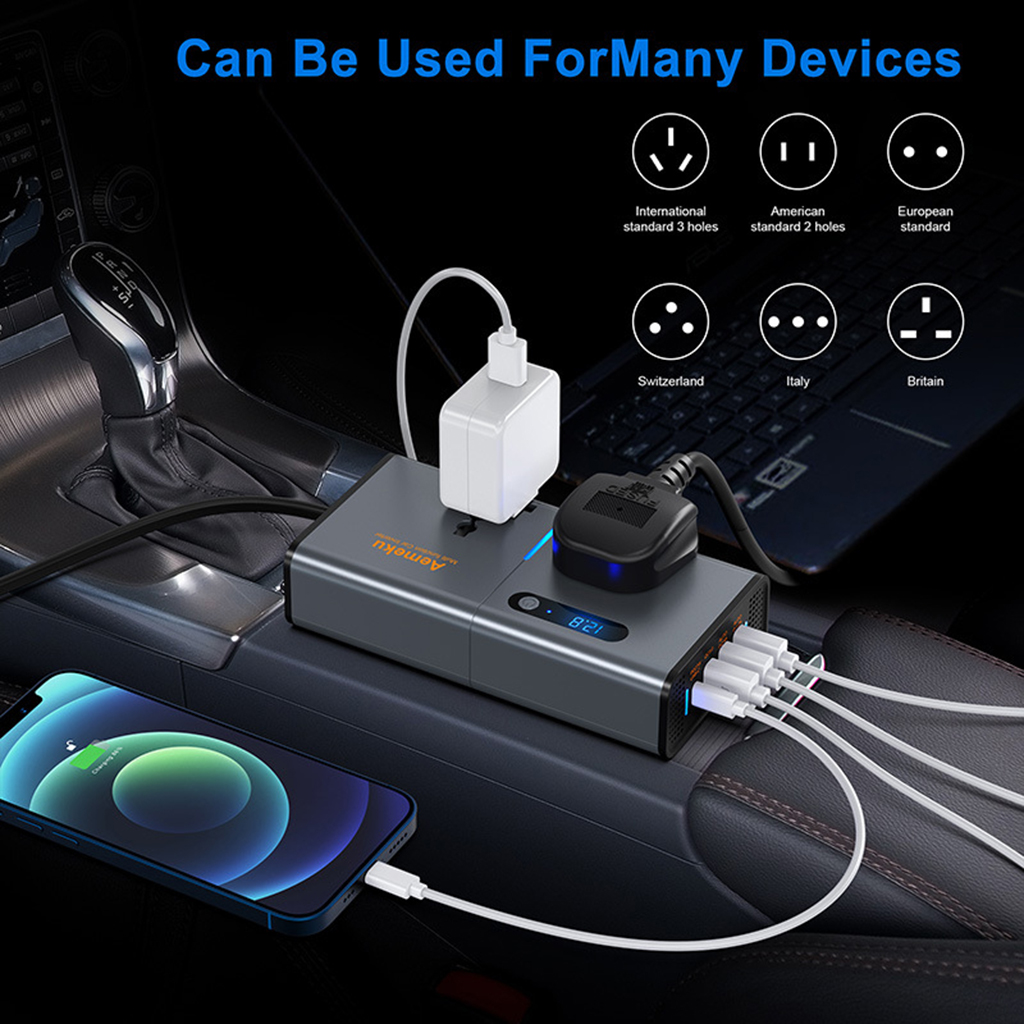 Bộ đổi nguồn 12V/24V sang 220V AEMEKU