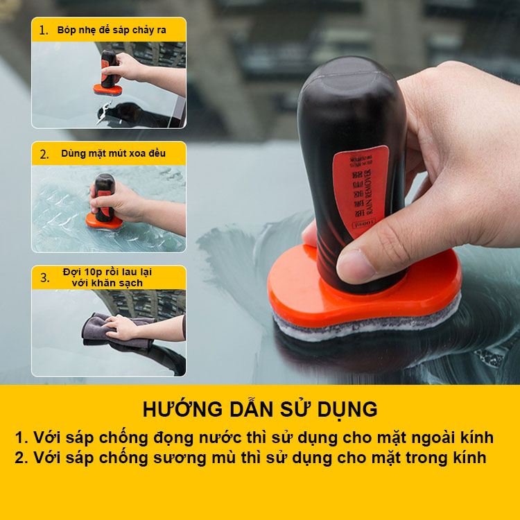 Sáp chống bám nước và sương mù cho kính xe