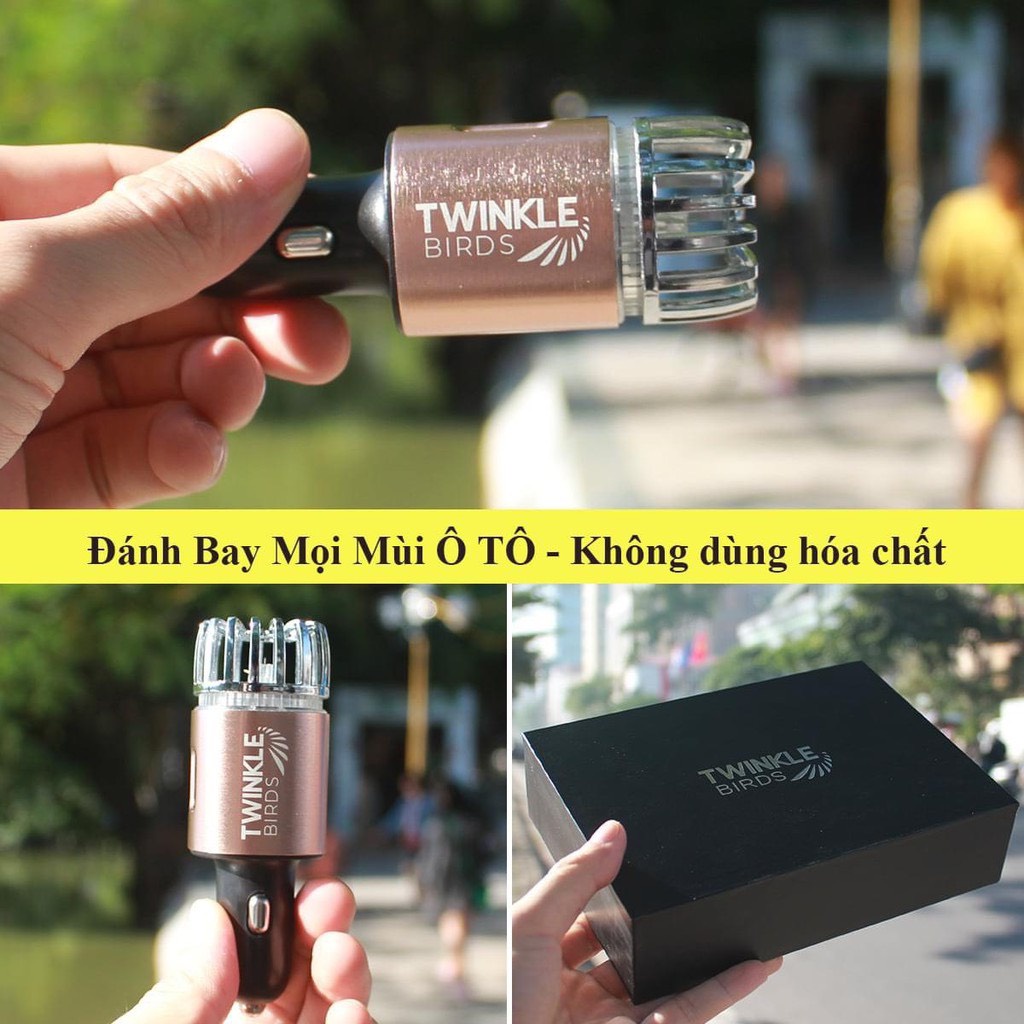 Tẩu lọc không khí xe hơi Ion âm loại bỏ khói mùi Formaldehyde