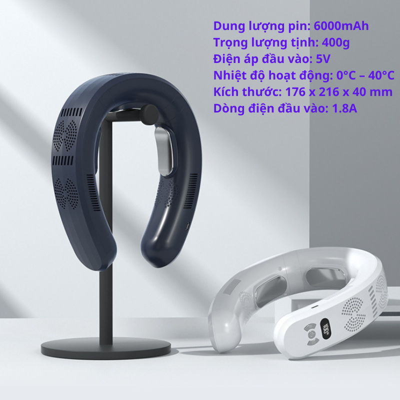 Quạt Đeo Cổ Làm Lạnh Chườm Nóng Cao Cấp – Giải Pháp Điều Hòa Thân Nhiệt Cá Nhân Cho Mùa Hè Và Mùa Đông