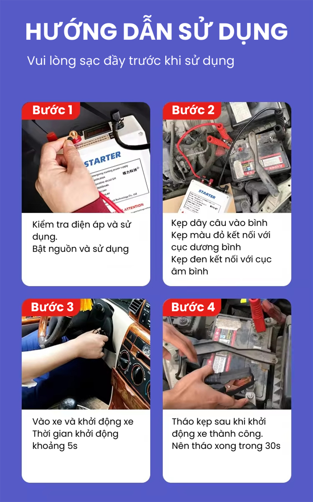 Bộ kích điện ô tô 12V/24V