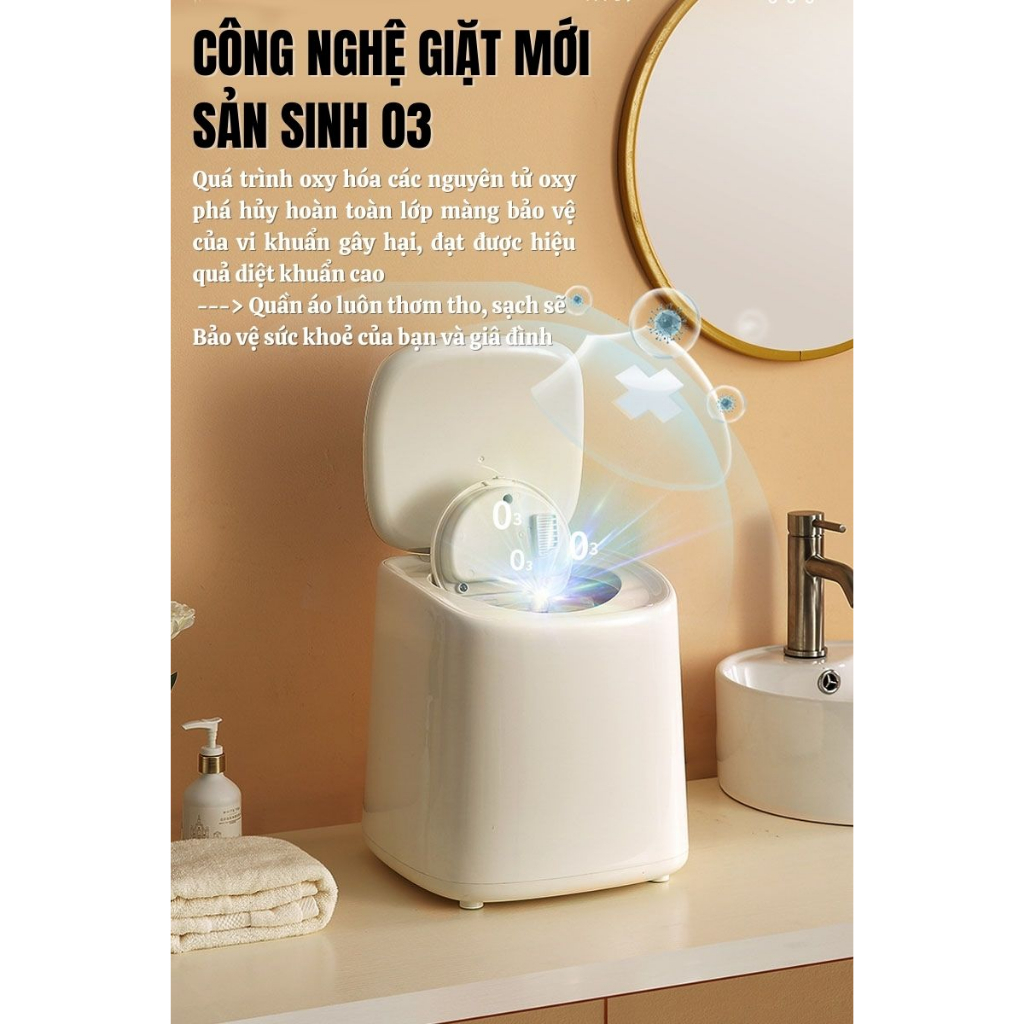 Máy giặt đồ trẻ em sơ sinh, máy giặt đồ lót khử khuẩn và sấy khô cao cấp