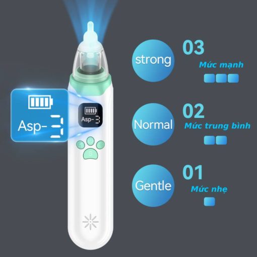 Máy hút mũi, máy làm sạch khoang mũi và nước mũi cho trẻ em, có 3 mức điều chỉnh