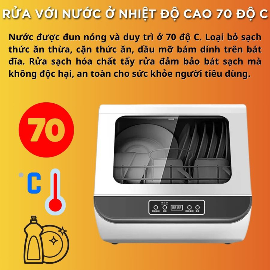 Máy rửa bát chén gia đình mini