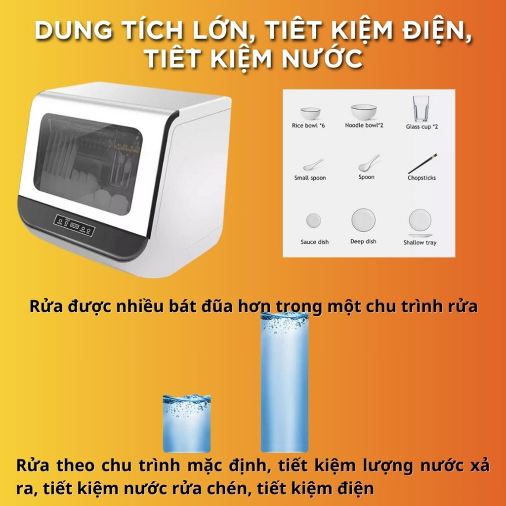 Máy rửa bát chén gia đình mini