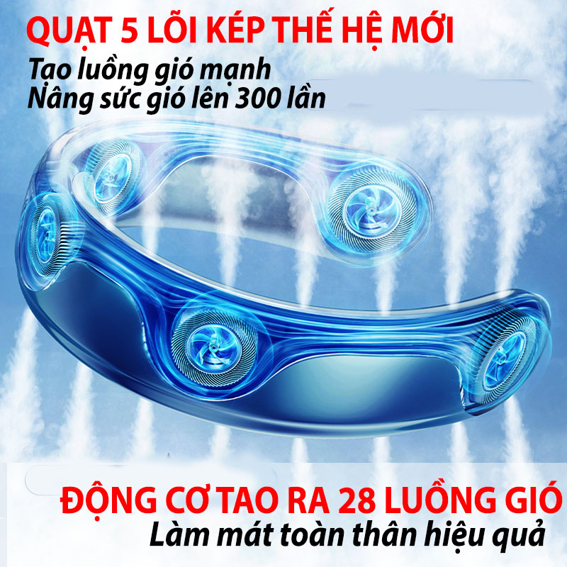 Quạt đeo cổ điều hòa 1000mAh P02