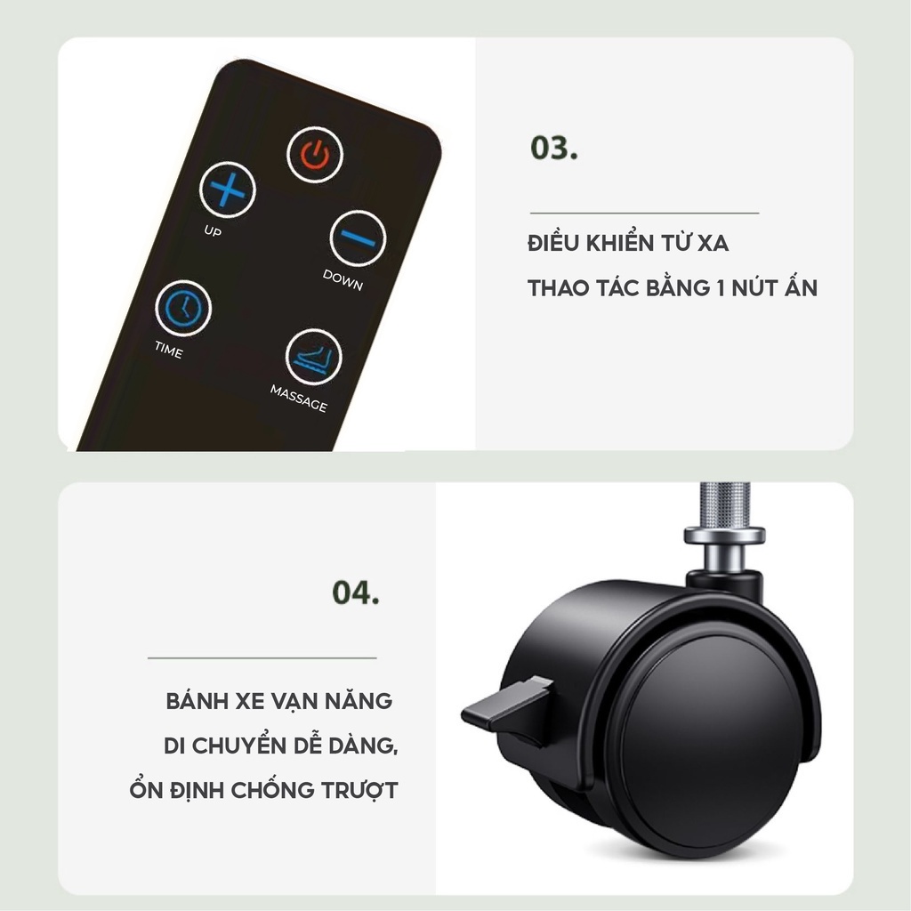 Bồn Ngâm Chân Nước Nóng Massage Tự Động Sục Khí Diệt Khuẩn Giảm Hôi Chân Có Điều Khiển Từ Xa