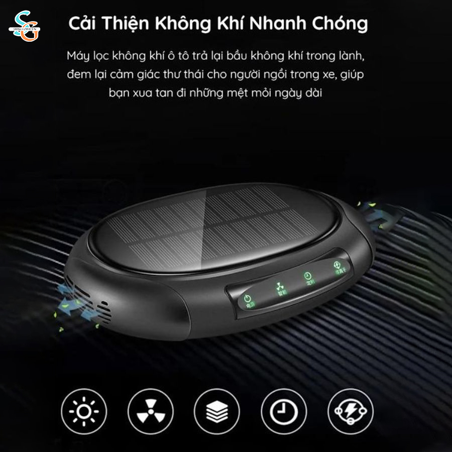 Máy lọc không khí ô tô năng lượng mặt trời KJ01